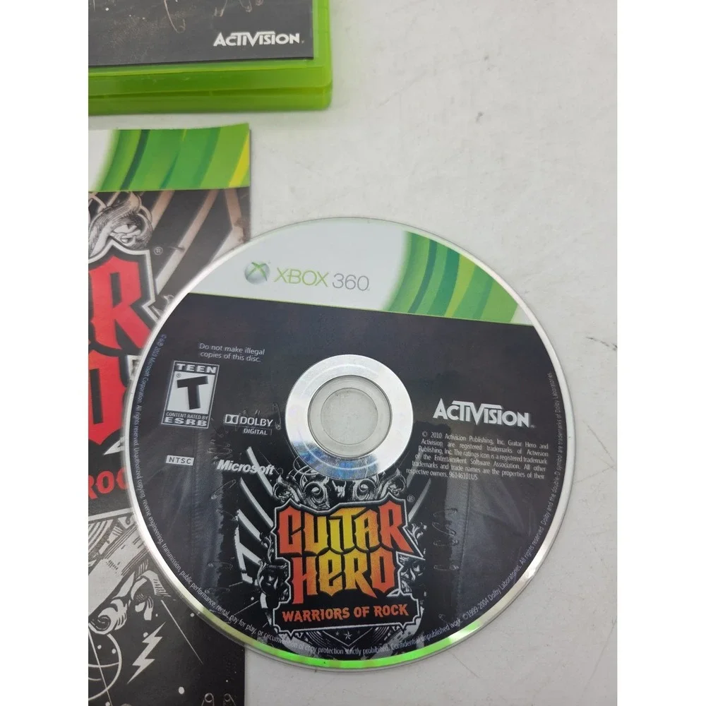Guitar Hero: Warriors of Rock (Xbox 360, 2010) Complete CIB w/Manual Tested